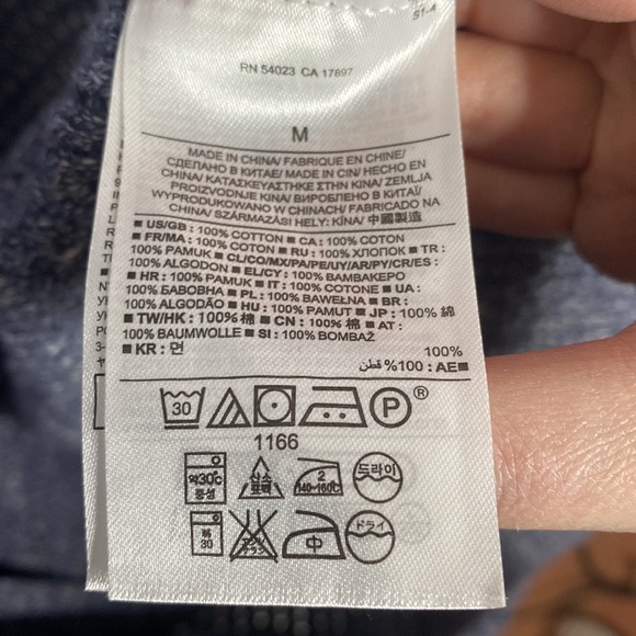 Banana Republic East West Easy Navy open knit ribbed edge cardigan size M - Picture 10 of 11